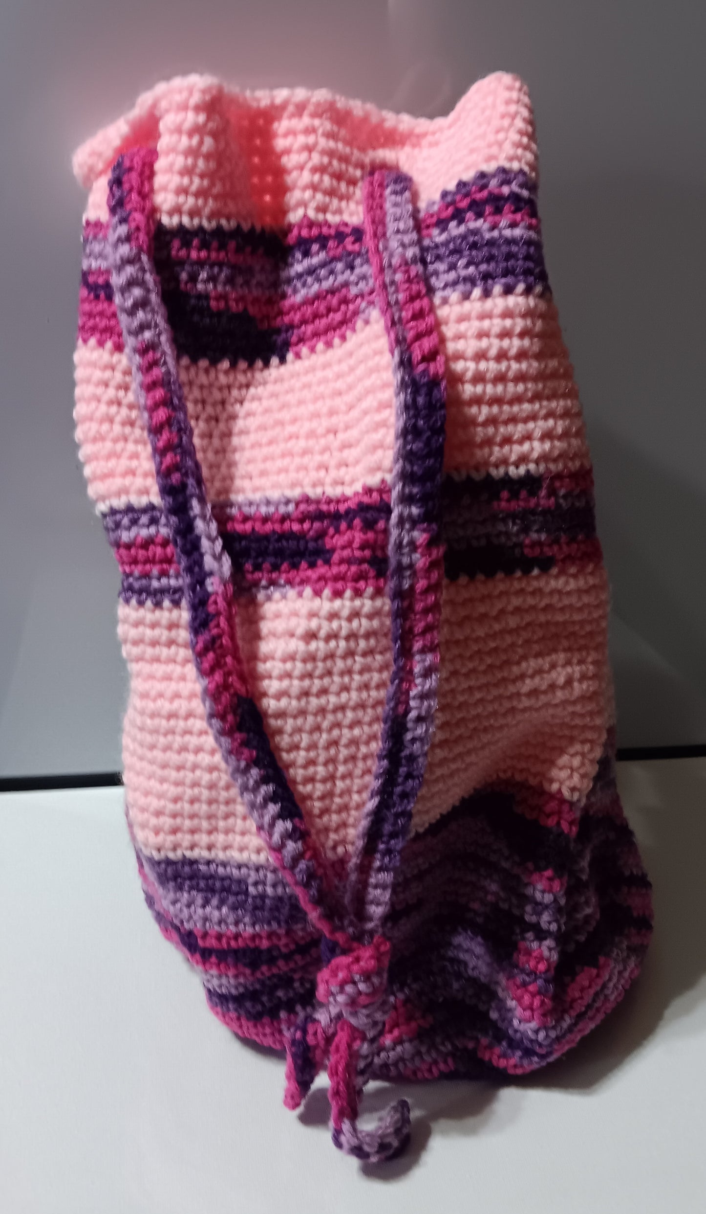Crocheted Drawstring Bag